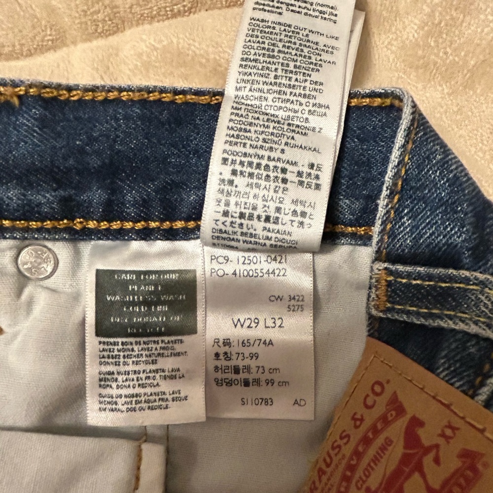 Levi's 501 Original Straight Leg Button Fly Jeans Size W29 L32 - Picture 13 of 13